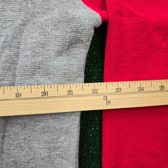 Kansas City Chiefs Tshirt Mens Large Gray Red Henley Knit Long Sleeve NFL - Picture 4 of 8